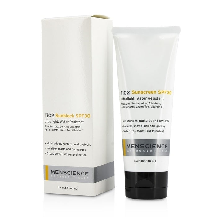 Menscience TiO2 Sun Block SPF 30 Waterproof 100ml/3.4oz Image 1