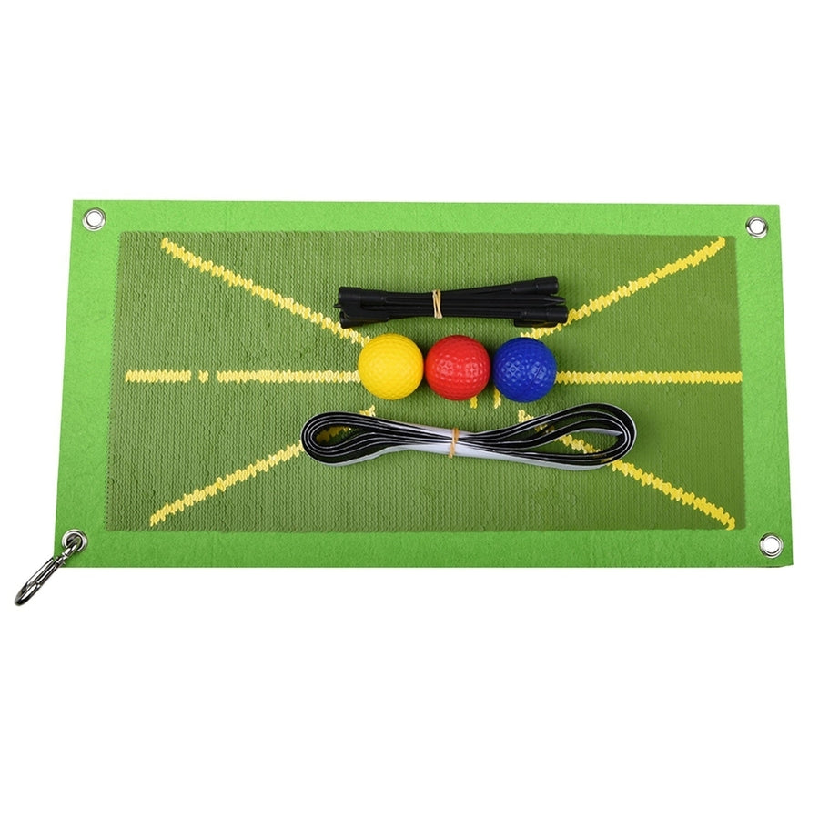 18.85x9.25x0.35in Golf Training Mat for Swing Detection Batting Path Feedback Practice Pad Portable Rolling Golf Image 1