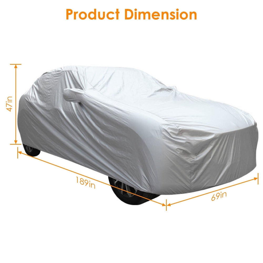 189x69x47in Full Car Cover All Weather UV Protection Automotive Cover 170T Outdoor Universal Full Cover Image 2