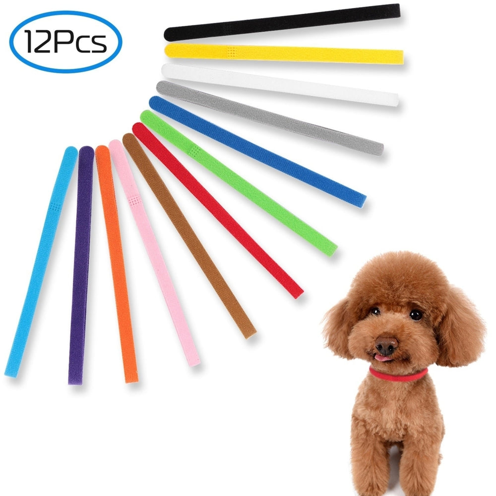 12 Colors Whelping Puppy ID Collars Adjustable Double-Sided Pet ID Bands Image 2