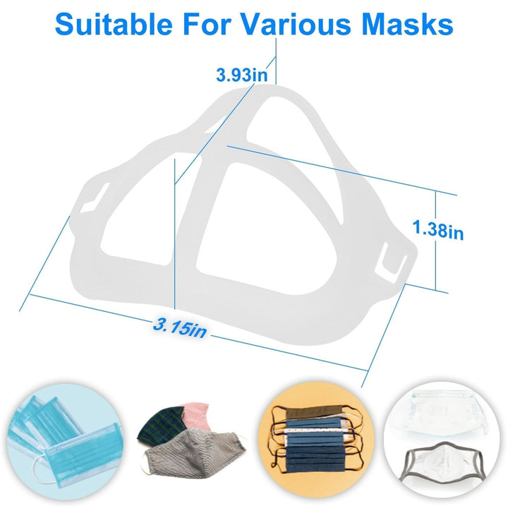 10Pcs 3D Mask Bracket Comfortable Breathing Mouth Mask Inner Support Frame Washable Reusable Mask Image 4