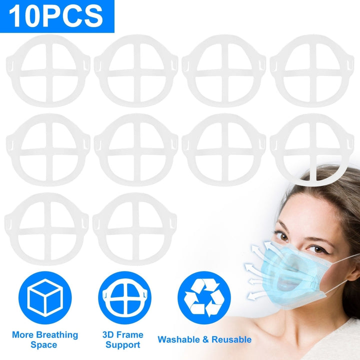 10Pcs 3D Mask Bracket Comfortable Breathing Mouth Mask Inner Support Frame Washable Reusable Mask Image 9