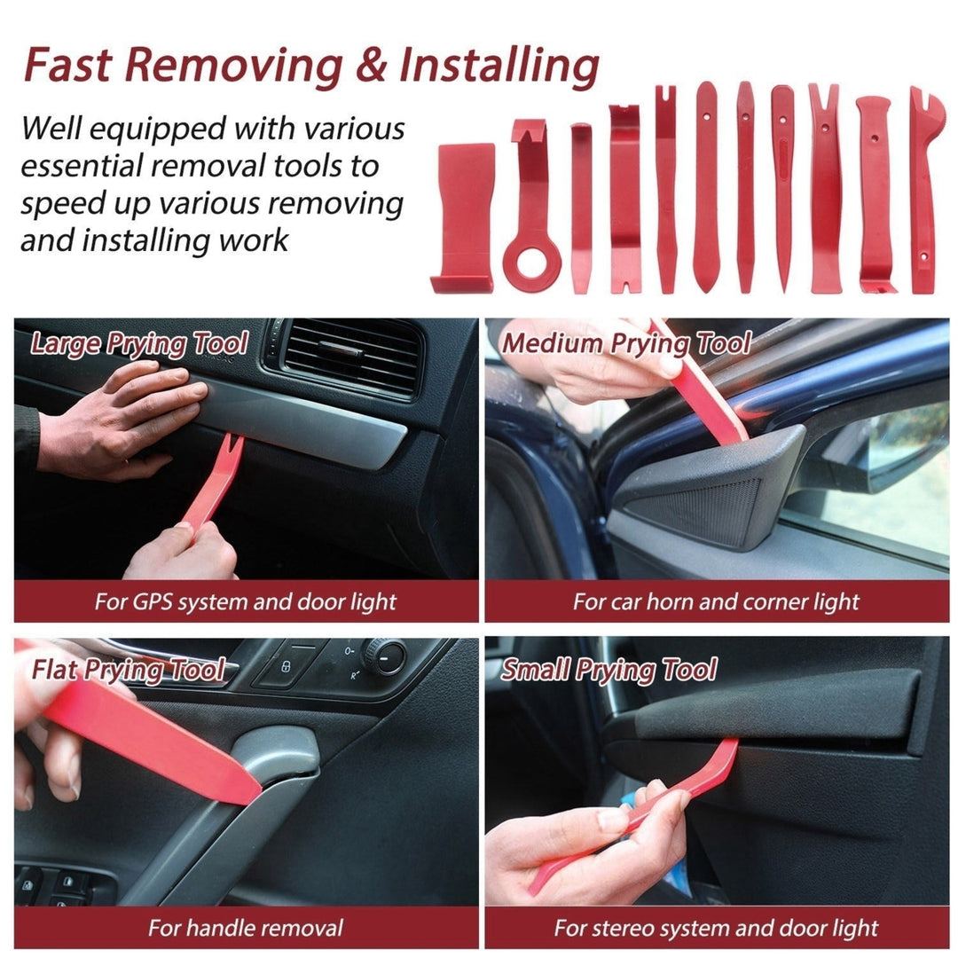 13 Pcs Car Trim Removal Tool Auto Door Panel Clip Dash Plastic Interior Radio Body Open Pry Kit Image 6