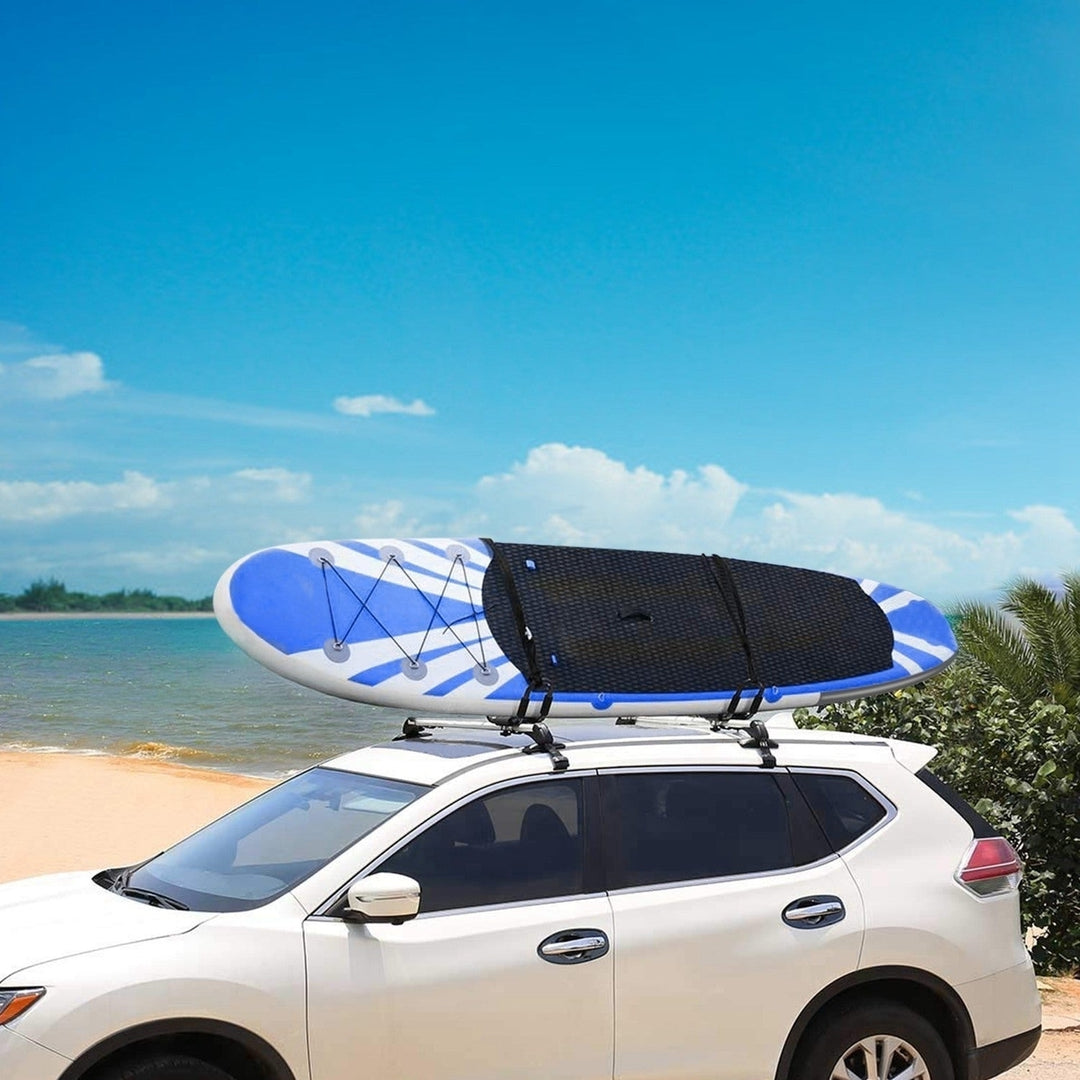 1 Pair Universal J-Bar Kayak Carrier 220LBS Load Heavy Duty Canoe Car Top Mount Carrier Roof Rack with 2Pcs Tie Down Image 7