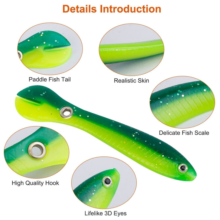 10Pcs Soft Fishing Lures Realistic Bass Loach Swimming Lure Image 3