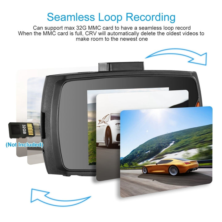 1080P Car DVR Camera Dash Cam Camcorder 90 Degree Angle Loop Recording Night Vison Image 4