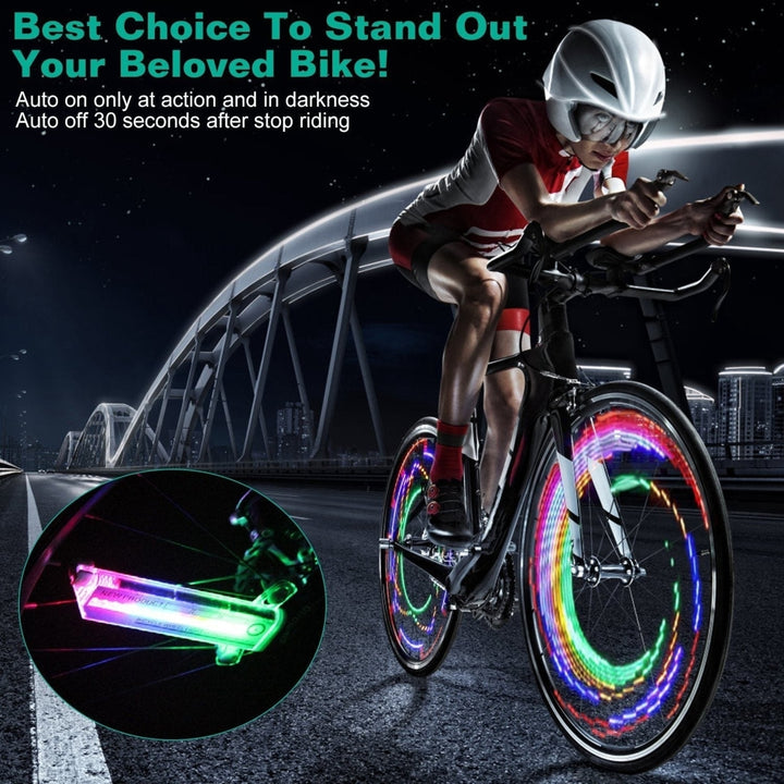2Pcs 32LEDs Patterns Cycling Lights Rainbow Wheel Tire Flash Lamp Image 6