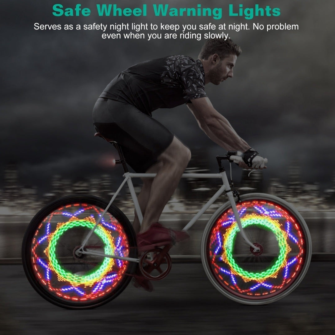 2Pcs 32LEDs Patterns Cycling Lights Rainbow Wheel Tire Flash Lamp Image 8