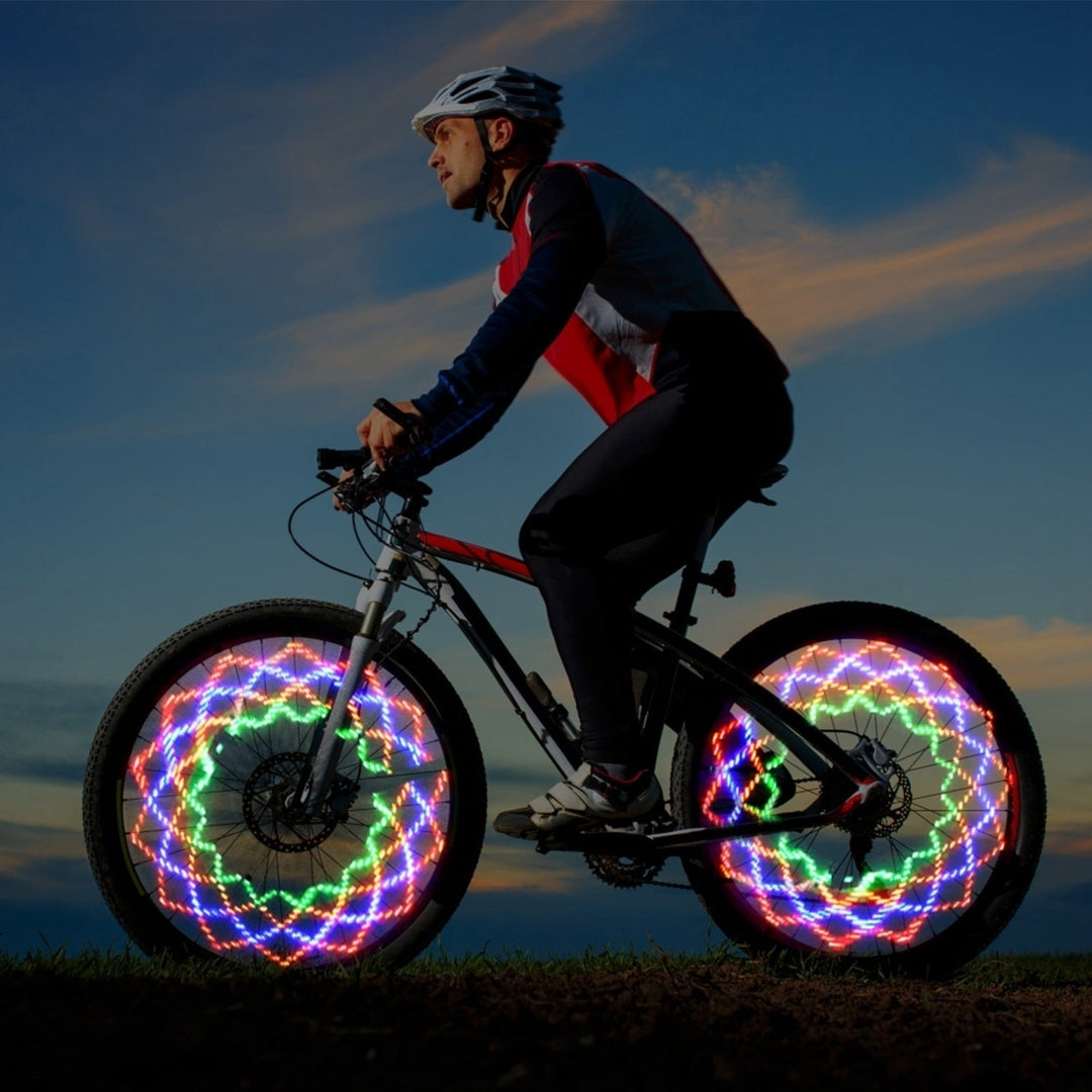 2Pcs 32LEDs Patterns Cycling Lights Rainbow Wheel Tire Flash Lamp Image 10