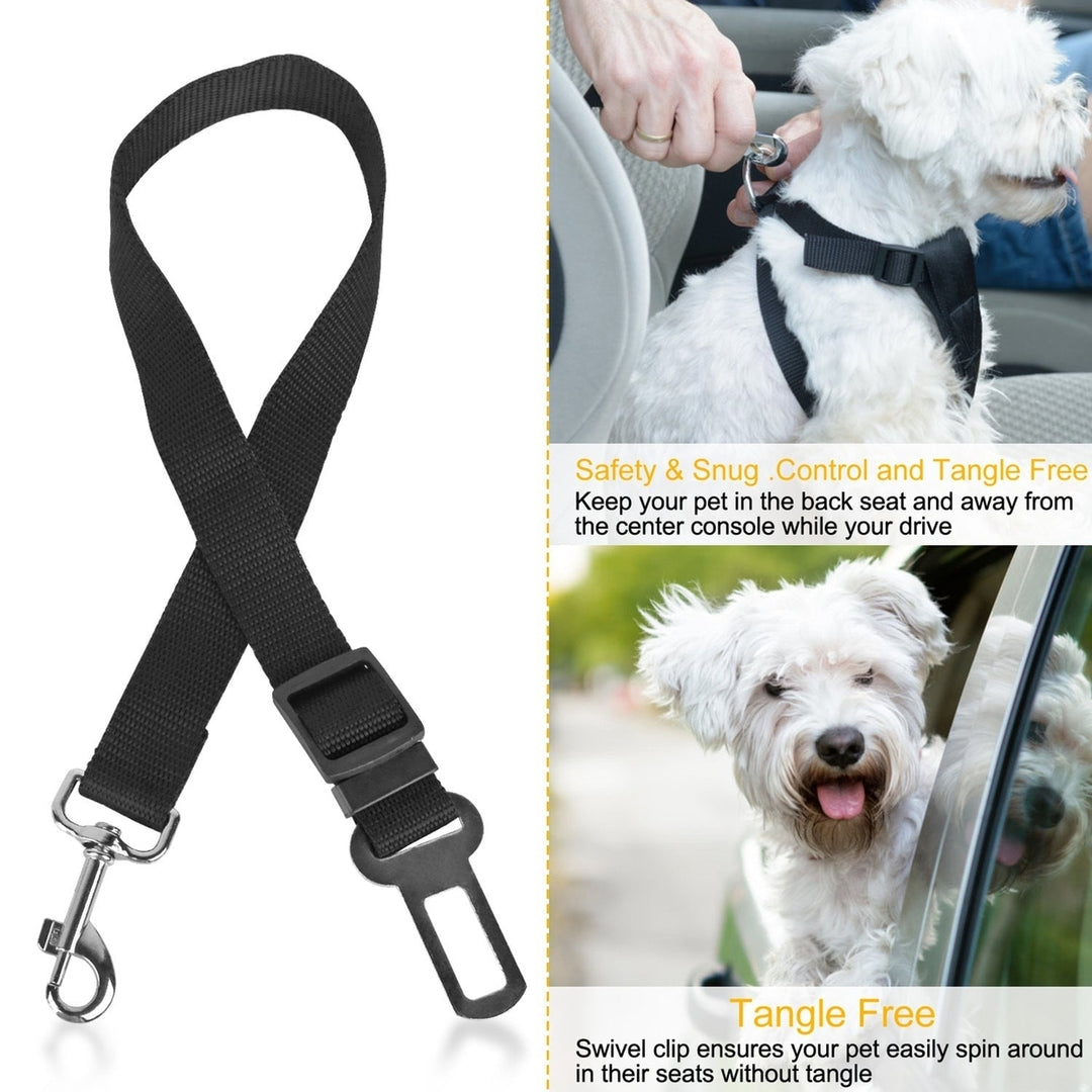 2Pcs Pet Dog Seat Belt Leash Adjustable Pet Dog Cat Safety Leads Harness Image 4
