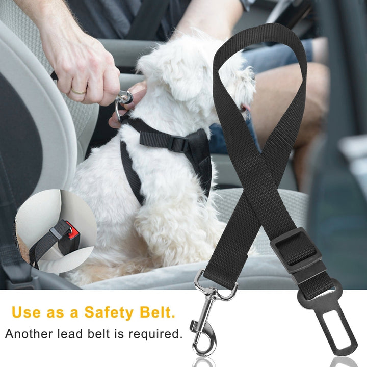 2Pcs Pet Dog Seat Belt Leash Adjustable Pet Dog Cat Safety Leads Harness Image 4