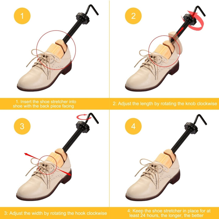 2Pcs Shoe Stretcher 2-Way Shoe Widener Expander Shoe Tree Adjustable Length Width Image 8