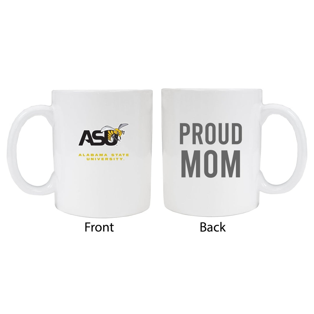 Alabama State University Proud Mom Ceramic Coffee Mug - White (2 Pack) Image 1