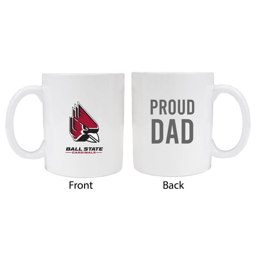 Ball State University Proud Dad Ceramic Coffee Mug - White (2 Pack) Image 1