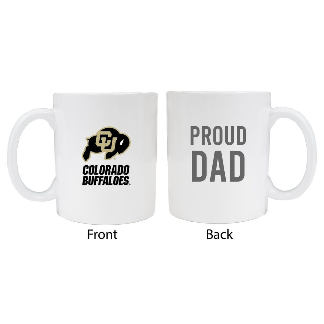 Colorado Buffaloes Proud Dad Ceramic Coffee Mug - White (2 Pack) Image 1