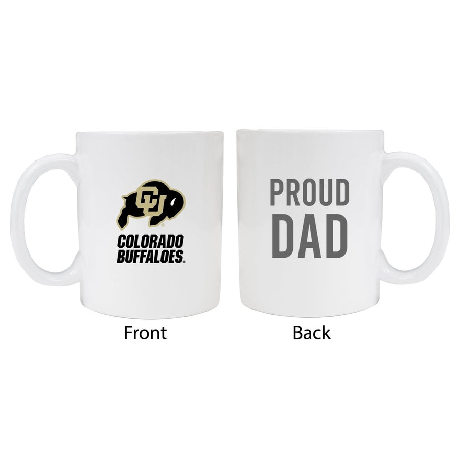 Colorado Buffaloes Proud Dad Ceramic Coffee Mug - White (2 Pack) Image 1