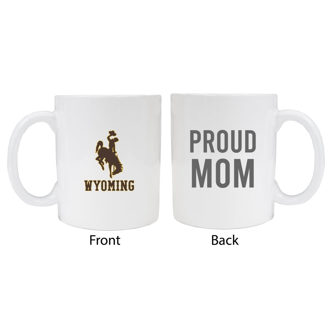 University of Wyoming Proud Mom Ceramic Coffee Mug - White Image 1