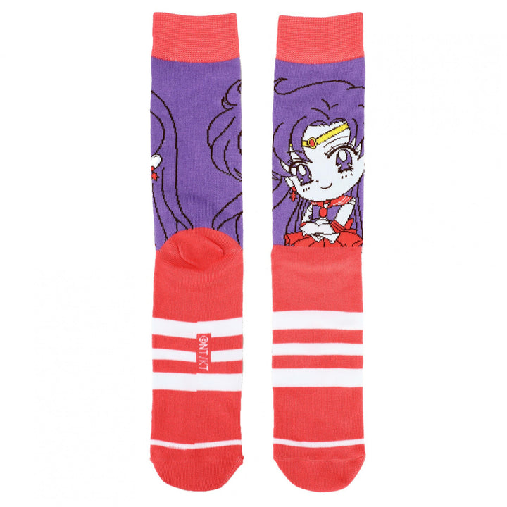 Sailor Moon Chibi Sailor Scouts 5-Pair Pack of Crew Socks Image 4