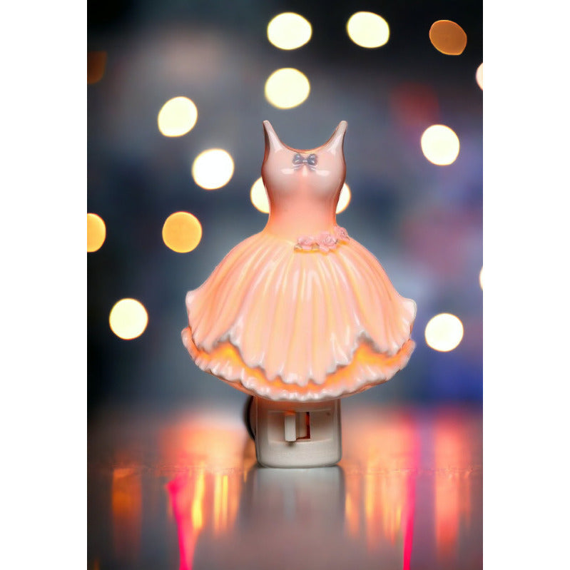 Ceramic Ballerina Dress Plug-In Night Light Home D cor , Image 1