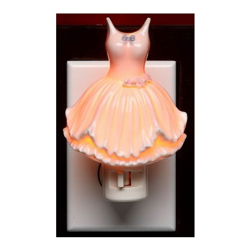 Ceramic Ballerina Dress Plug-In Night Light Home D cor , Image 3