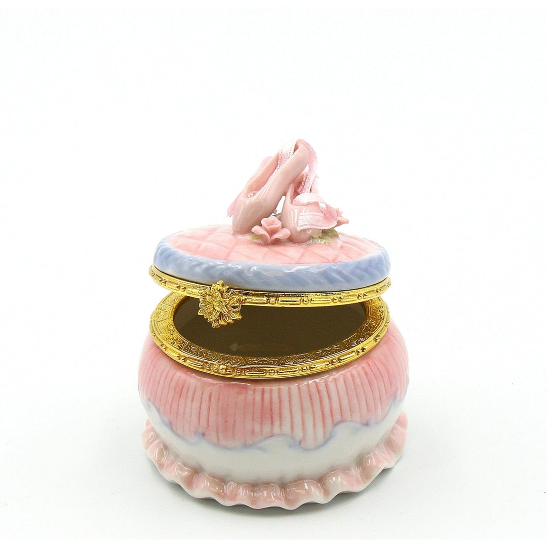 Ceramic Ballerina Shoe Hinge Box Home D cor  , Image 3