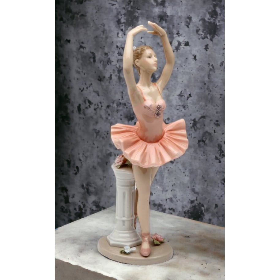 Ceramic Ballerina Dancing Figurine 7in Gift for Mother Daughter Dancer Image 2