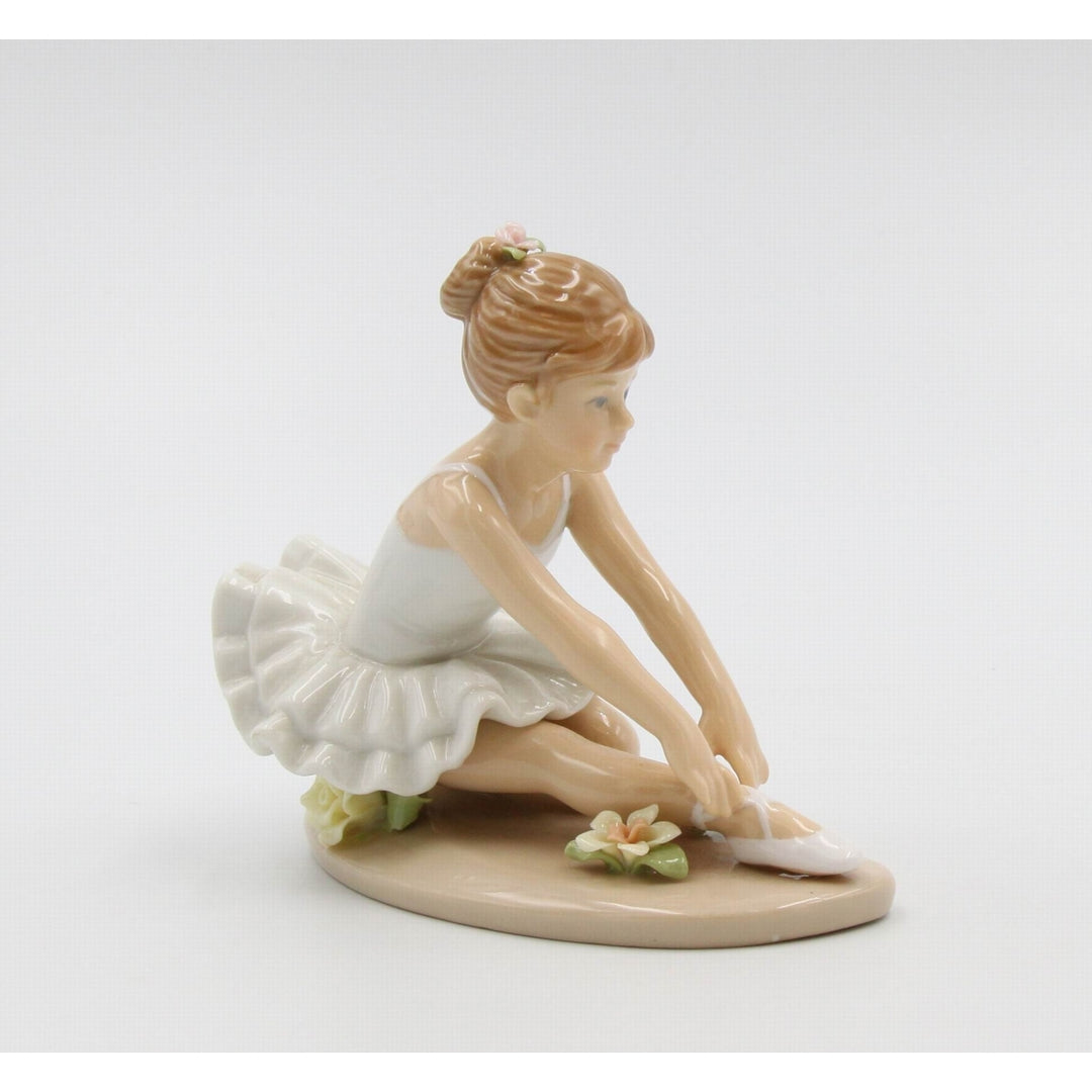 Ceramic Ballerina Dancer in Stretching Position FigurineHome Dcor, Image 3