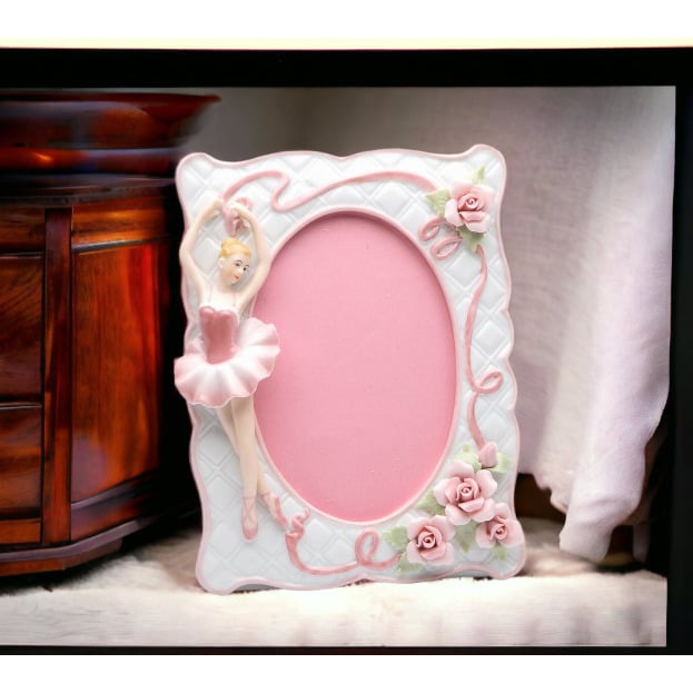 Ceramic Ballerina Picture Frame 6x8 Image 1