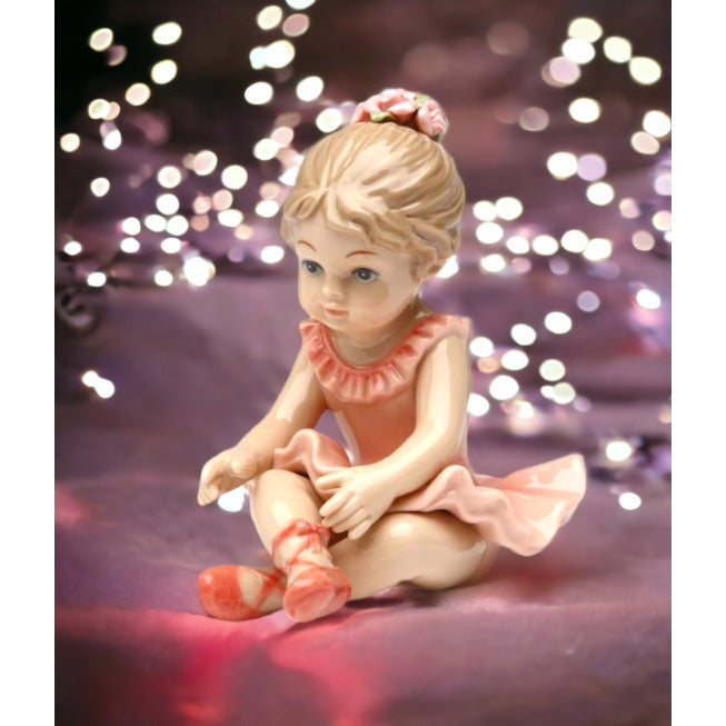 Ceramic Ballerina Girl Figurine 4 inch  Daughter Image 1