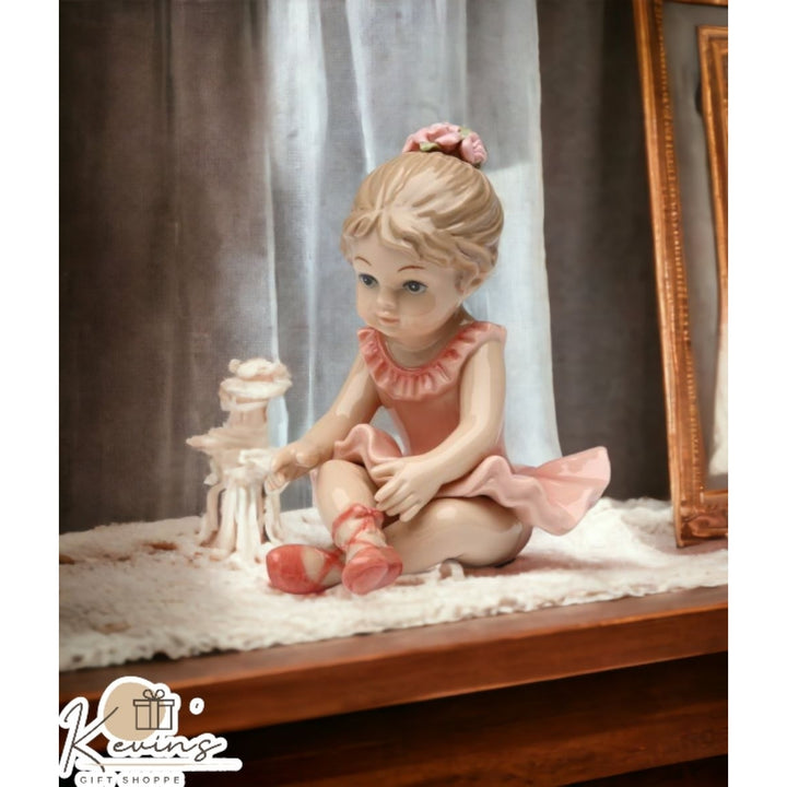 Ceramic Ballerina Girl Figurine 4 inch  Daughter Image 2