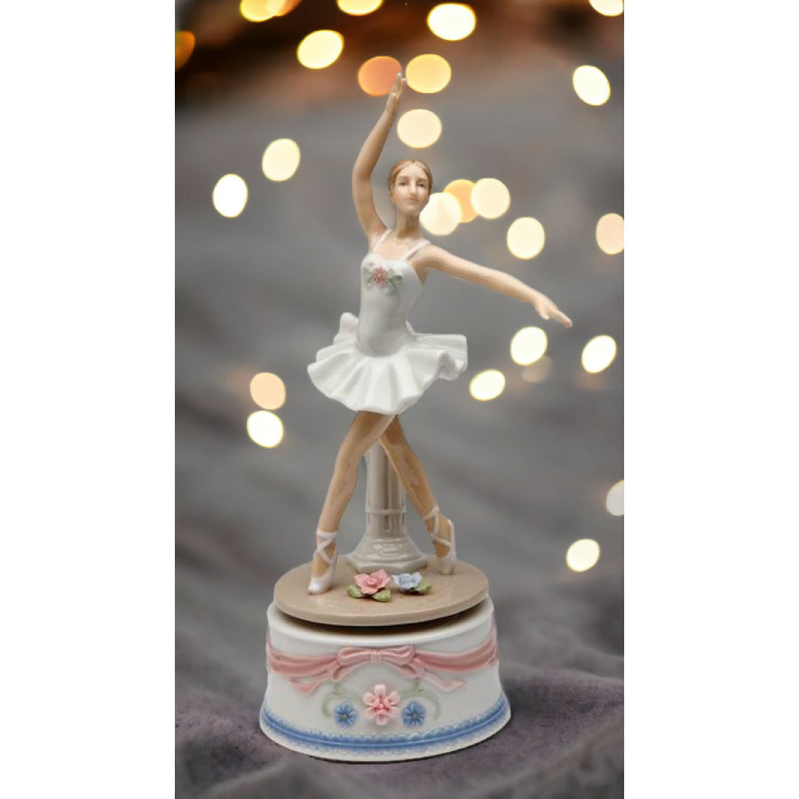 Ceramic Ballerina Girl Music Box - Playing "Ballerina"Home Dcor, Image 1
