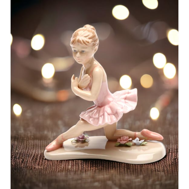 Ceramic Pink Ballerina Figurine 4.5 Inch  Daughter Image 1