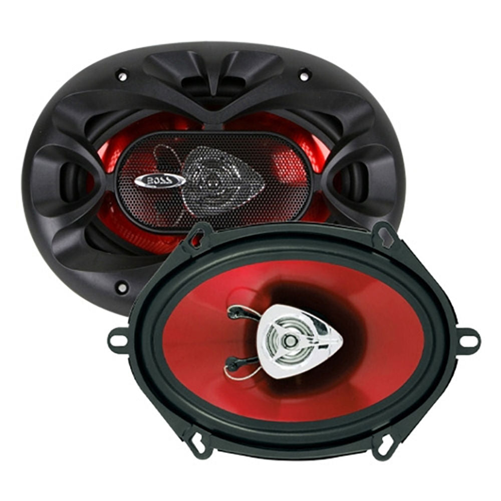 Boss CH5720 250W Chaos Series 5x7 6x8 2-Way Car Stereo Speakers Red Poly Cone Image 1