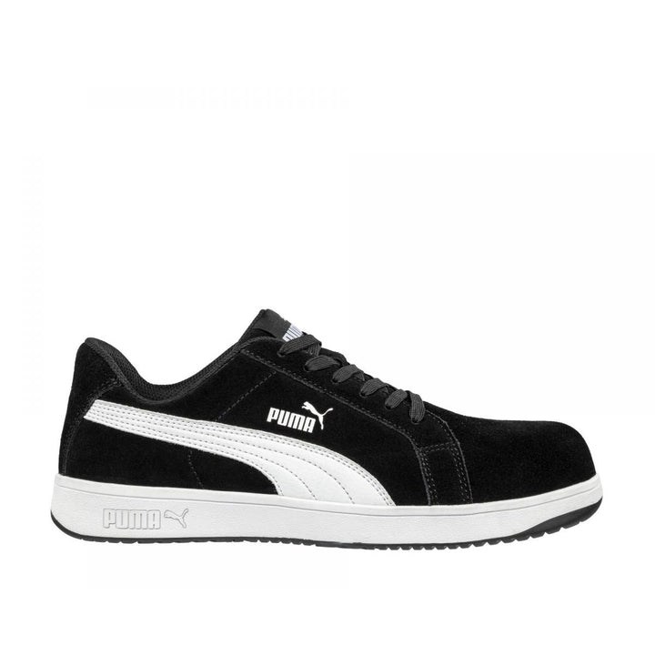 PUMA Safety Mens Iconic Low Composite Toe EH Work Shoes Black Suede - 640015 ONE SIZE BLACK Image 1