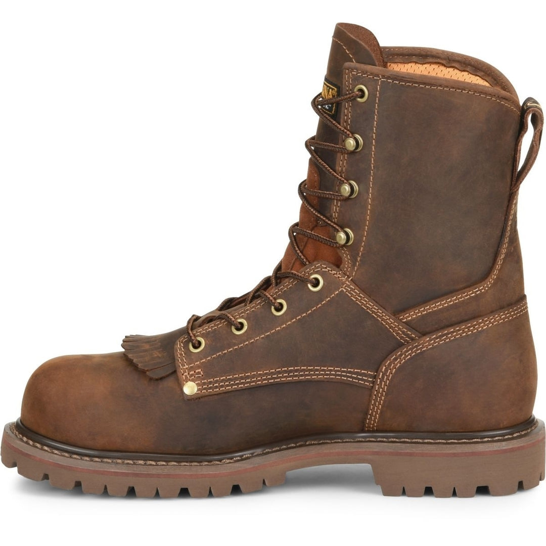 CAROLINA Mens 28 Series 8" Composite Toe Waterproof Work Boot Brown - CA8528  DARK BROWN Image 3