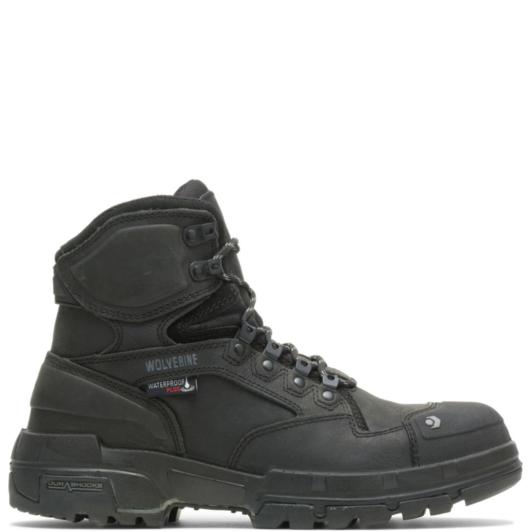 WOLVERINE Mens 6" Legend DuraShocks CarbonMAX Composite Toe Work Boot Black - W10613 BLACK Image 1