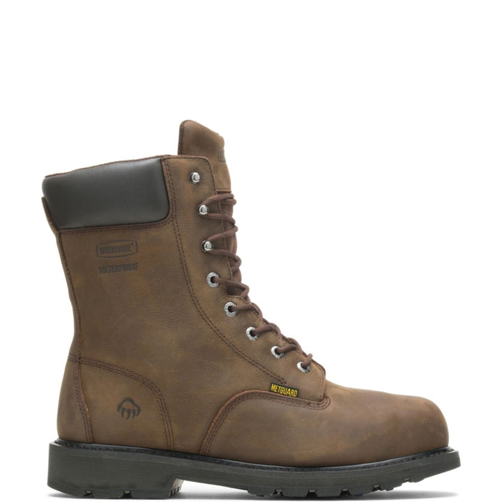 WOLVERINE Mens McKay 8" Waterproof Steel Toe Work Boot Brown - W05680 10 BROWN Image 1