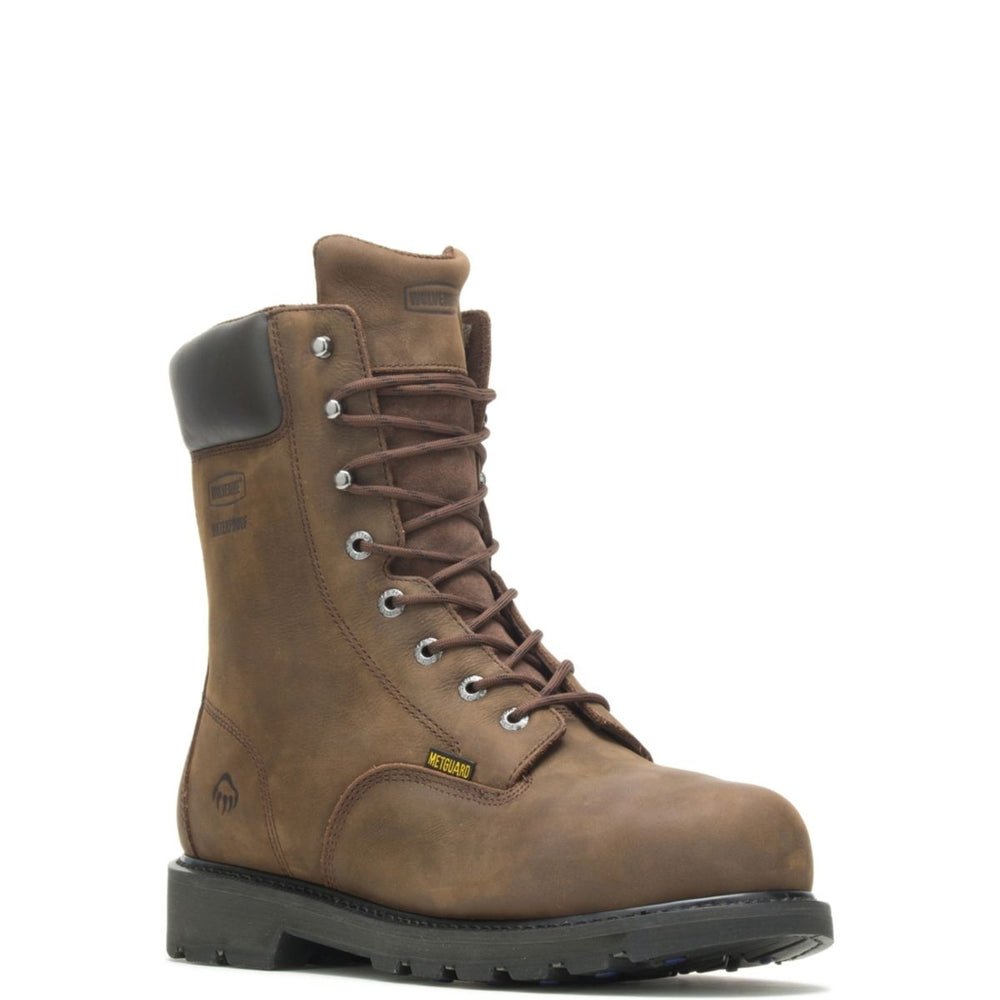 WOLVERINE Mens McKay 8" Waterproof Steel Toe Work Boot Brown - W05680 10 BROWN Image 2