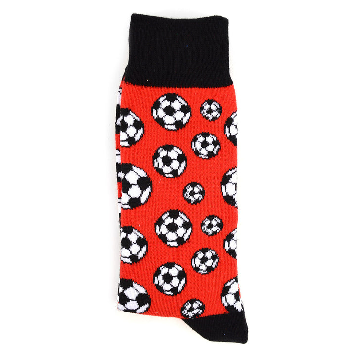 Novelty Socks Red Football Soccer Referee Socks Personalized Socks Crazy Fun Crew Socks Image 6