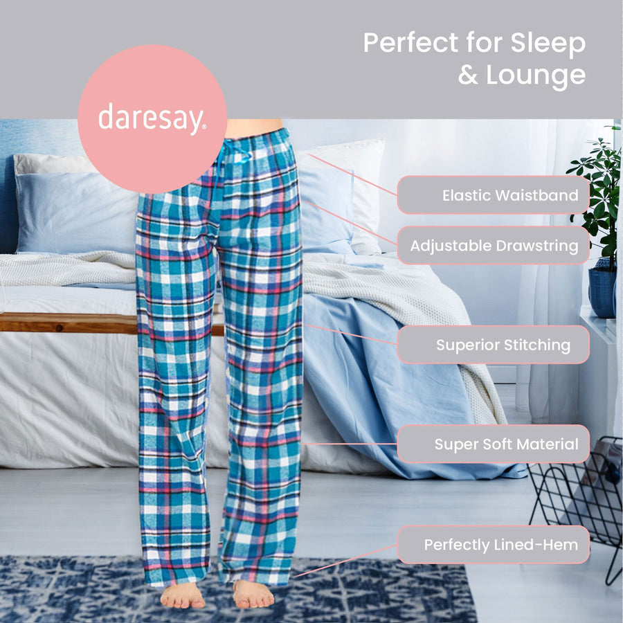 DARESAY Womens Flannel Pajama Pants Image 2