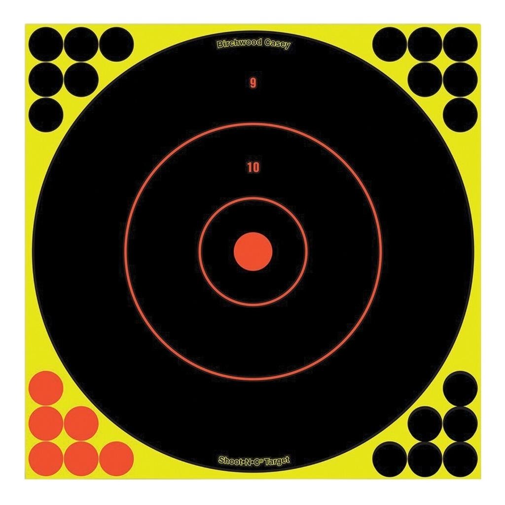 Birchwood Casey Shoot-N-C Target Round Bullseye 12" - 5 Targets Image 1