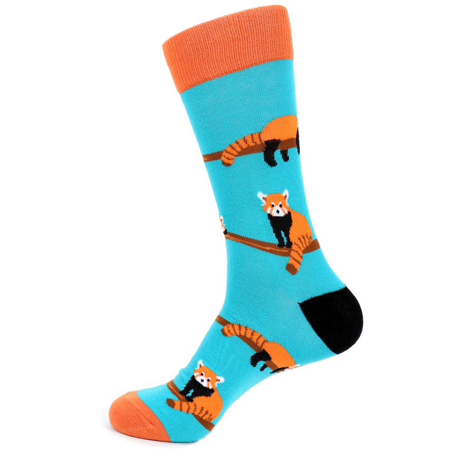 Lucky Red Panda Socks Mens Panda Bear Novelty Socks Crazy Socks Funny Socks Dad Gifts Cool Socks Funny Groomsmen Socks Image 1