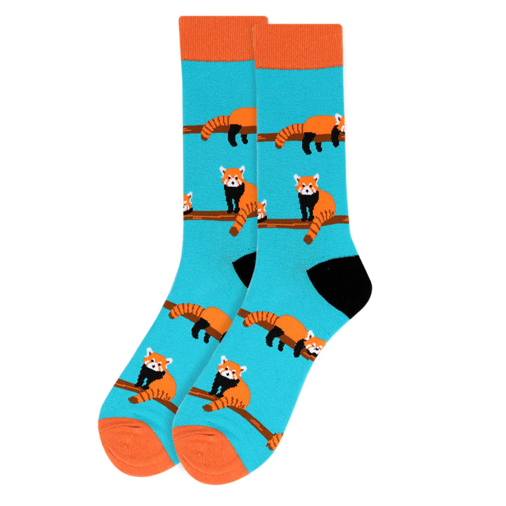 Lucky Red Panda Socks Mens Panda Bear Novelty Socks Crazy Socks Funny Socks Dad Gifts Cool Socks Funny Groomsmen Socks Image 2