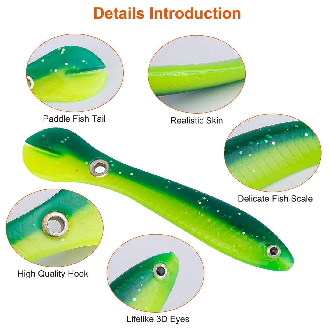 10Pcs Soft Fishing Lures Realistic Bass Loach Swimming Lure Image 3