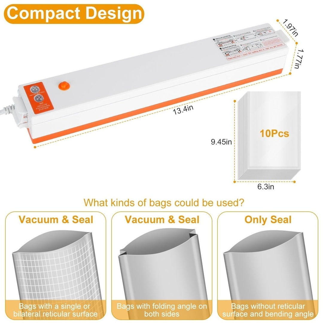 Electric Vacuum Sealer Machine Household Automatic Food Vacuum Sealer Quick Sealing System Machine Image 4