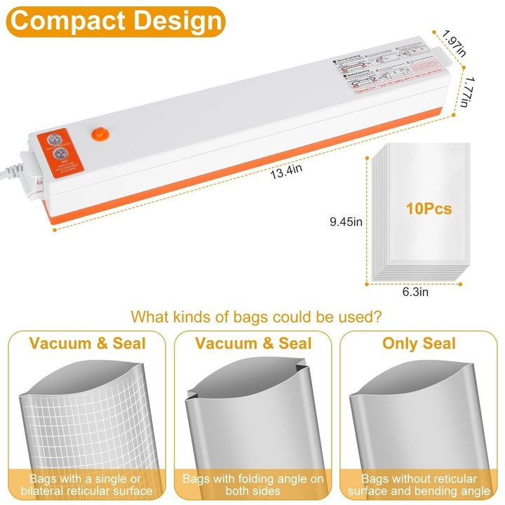 Electric Vacuum Sealer Machine Household Automatic Food Vacuum Sealer Quick Sealing System Machine Image 4