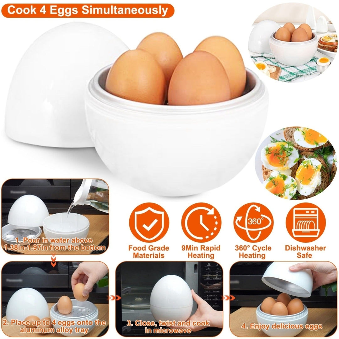 Microwave Egg Boiler Soft Medium Hard Egg Steamer Ball Shape Cooker Image 2