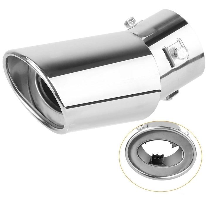 Car Rear Exhaust Pipe Tail Muffler Tip Stainless Steel Tail Muffler Universal Exhaust Tail Pipe Fit For Most Car Image 1