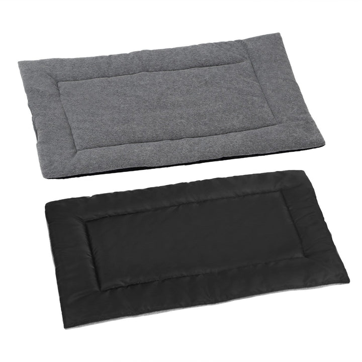 Dog Bed Mat Comfortable Fleece Pet Dog Crate Carpet Reversible Pad Joint Relief L Size Image 1