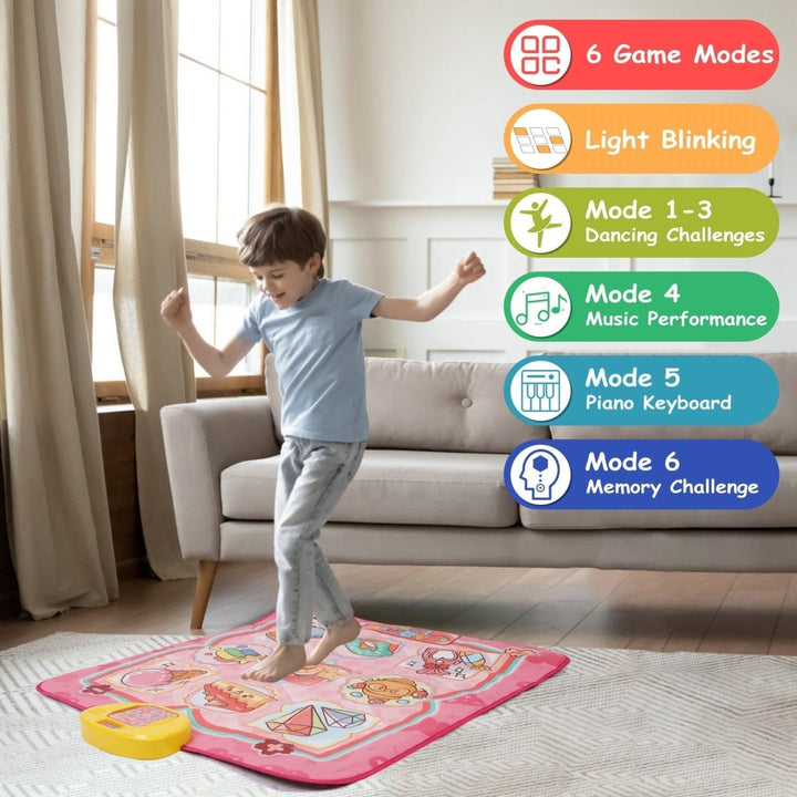 Cake Dance Mat for Kids Electronic Music Dance Pad with 6 Modes Built-in Music Adjustable Volume Optimal Gift for Boys Image 4